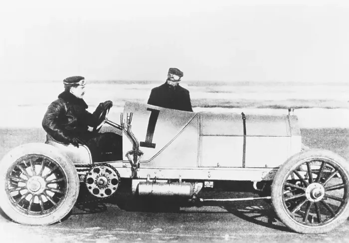 Framed Print : William Vanderbilt in Racing Car Framed Print : William Vanderbilt in Racing Car