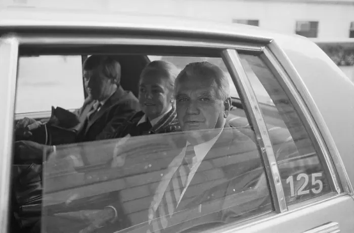 Framed Print : William Westmoreland Leaving in Car