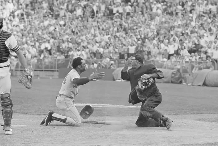 Framed Print : Willie Mays and Augie Donatelli Arguing During World Series Game Framed Print : Willie Mays and Augie Donatelli Arguing During World Series Game