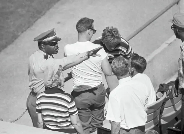 Framed Print : Willie Mays Confronts Hecklers from the Field Framed Print : Willie Mays Confronts Hecklers from the Field
