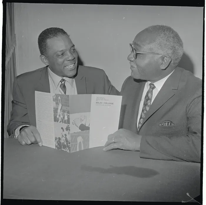 Framed Print : Willie Mays and Dr. H. L. Pitts with Book Framed Print : Willie Mays and Dr. H. L. Pitts with Book