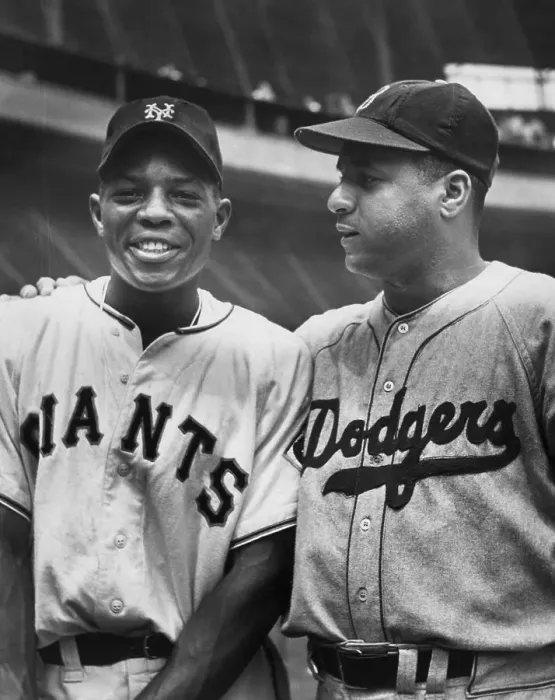 Framed Print : Willie Mays and Roy Campanella Framed Print : Willie Mays and Roy Campanella