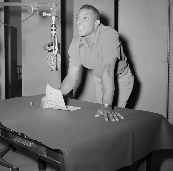 Framed Print : Willie Mays Working in Recording Studio Framed Print : Willie Mays Working in Recording Studio