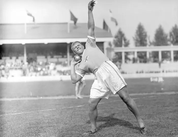 Framed Print : Willie Porolla During the Shot-Put Event Framed Print : Willie Porolla During the Shot-Put Event