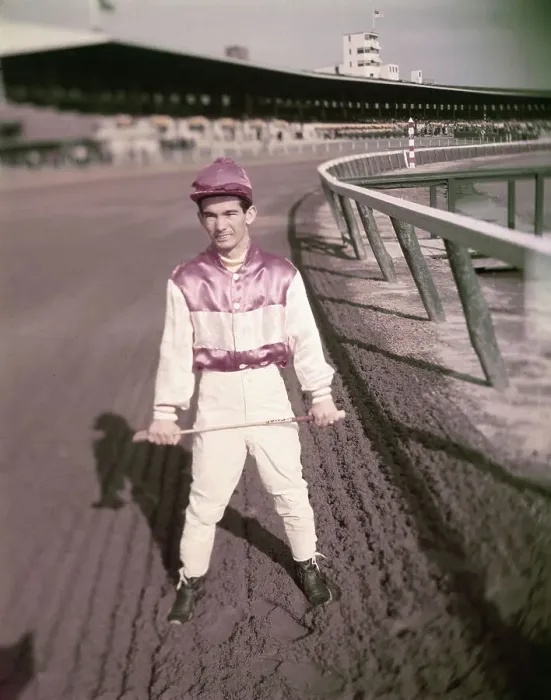 Framed Print : Willie Shoemaker Holding Racing Crop Framed Print : Willie Shoemaker Holding Racing Crop