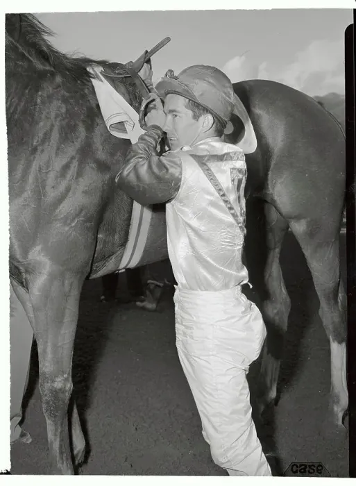 Framed Print : Willie Shoemaker Preparing for Race Framed Print : Willie Shoemaker Preparing for Race