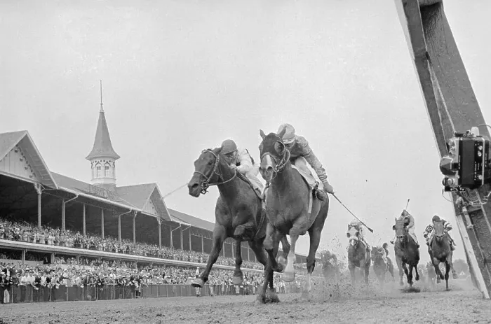 Framed Print : Willie Shoemaker Racing Bill Hartack in Kentucky Derby Framed Print : Willie Shoemaker Racing Bill Hartack in Kentucky Derby