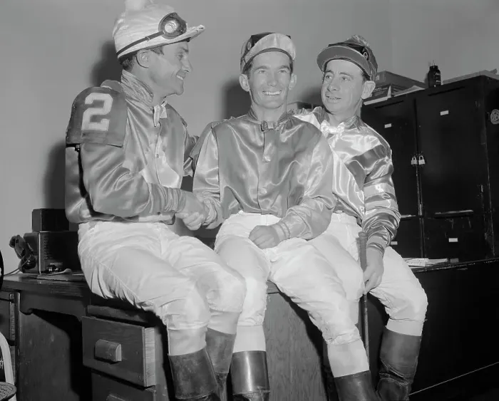 Framed Print : Willie Shoemaker with Ralph Neves and Johnny Longden Framed Print : Willie Shoemaker with Ralph Neves and Johnny Longden