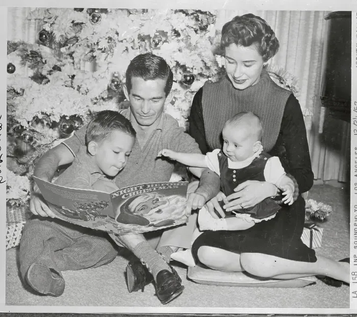 Framed Print : Willie Shoemaker Reading Christmas Tale to Children