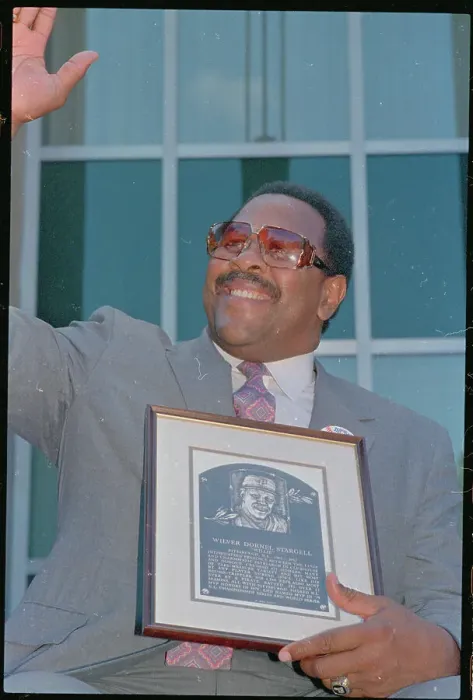 Framed Print : Willie Stargell Holding His Plaque Framed Print : Willie Stargell Holding His Plaque