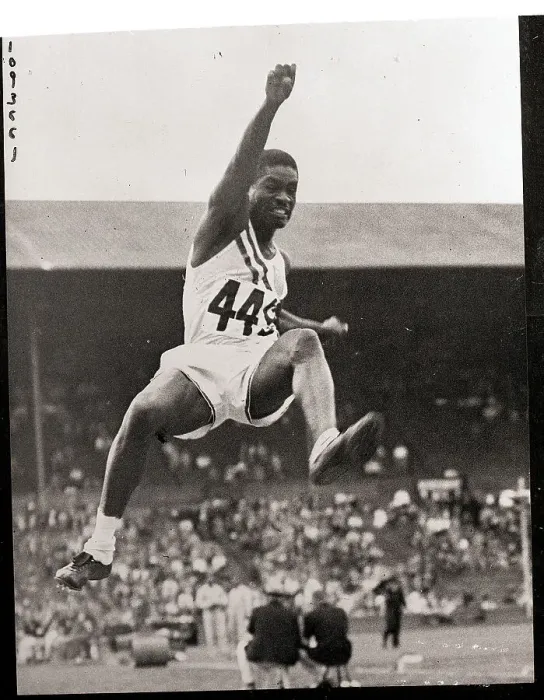 Framed Print : Willie Steele Broad Jumping Framed Print : Willie Steele Broad Jumping