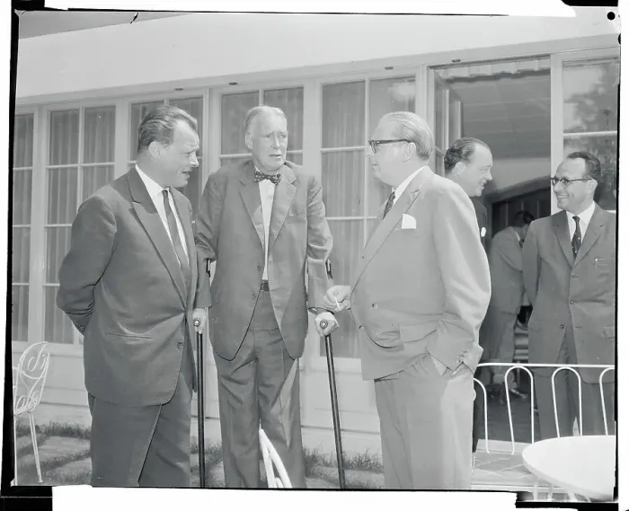 Framed Print : Willy Brandt Conferring with Others Framed Print : Willy Brandt Conferring with Others