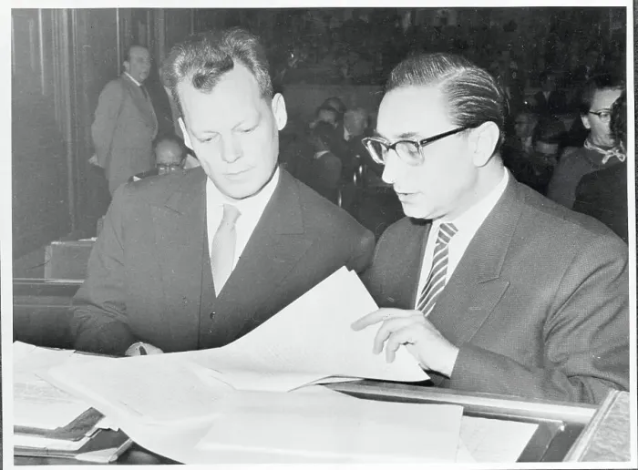 Framed Print : Willy Brandt with Franz Amrehn Framed Print : Willy Brandt with Franz Amrehn