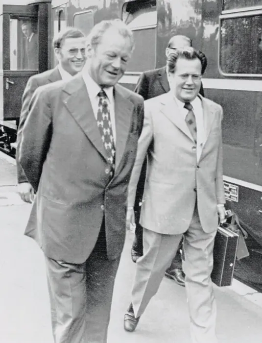 Framed Print : Willy Brandt with Guenther Guillaume Framed Print : Willy Brandt with Guenther Guillaume