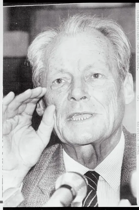 Framed Print : Willy Brandt Holding Press Conference Framed Print : Willy Brandt Holding Press Conference