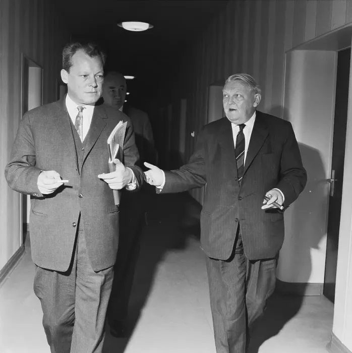 Framed Print : Willy Brandt and Ludwig Erhard Framed Print : Willy Brandt and Ludwig Erhard