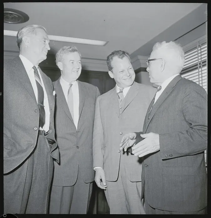 Framed Print : Willy Brandt Meeting with Senators Framed Print : Willy Brandt Meeting with Senators