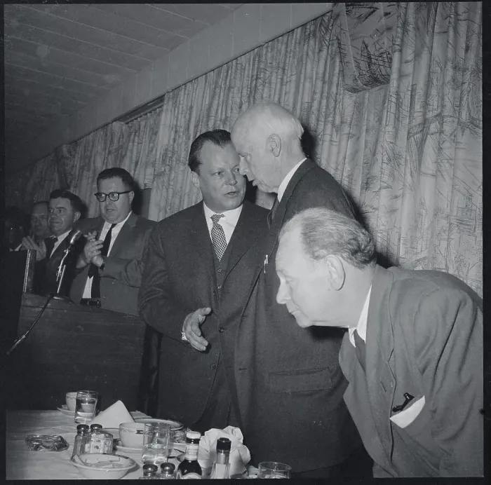Framed Print : Willy Brandt and Norman Thomas Framed Print : Willy Brandt and Norman Thomas