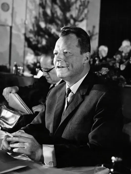 Framed Print : Willy Brandt Smiling Framed Print : Willy Brandt Smiling