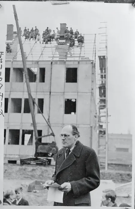 Framed Print : Willy Messerschmitt Discussing Building Plans Framed Print : Willy Messerschmitt Discussing Building Plans