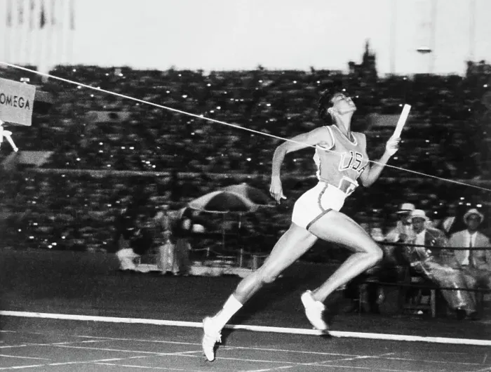 Framed Print : Wilma Rudolph Crossing the Finish Line in Relay Framed Print : Wilma Rudolph Crossing the Finish Line in Relay