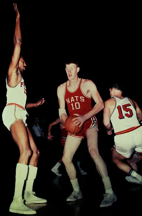 Framed Print : Wilt Chamberlain Blocking John Kerr