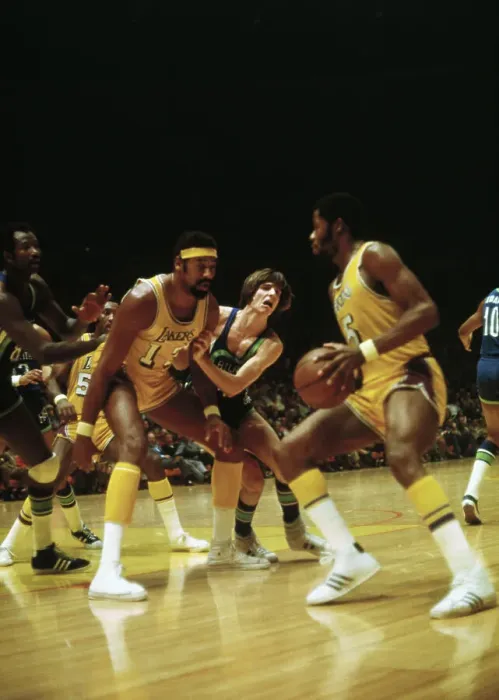Framed Print : Wilt Chamberlain Blocking Pete Maravich Framed Print : Wilt Chamberlain Blocking Pete Maravich