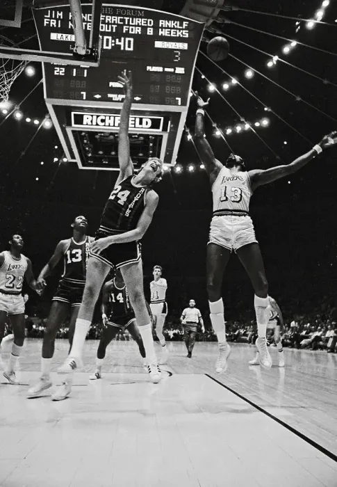 Framed Print : Wilt Chamberlain and Connie Dierking Playing Basketball Framed Print : Wilt Chamberlain and Connie Dierking Playing Basketball