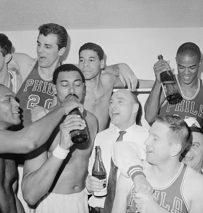 Framed Print : Wilt Chamberlain Drinking Champagne Framed Print : Wilt Chamberlain Drinking Champagne