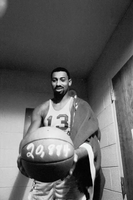 Framed Print : Wilt Chamberlain Holding Record Ball Framed Print : Wilt Chamberlain Holding Record Ball