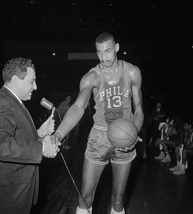 Framed Print : Wilt Chamberlain and Nick Kerbawy Shaking Hands Framed Print : Wilt Chamberlain and Nick Kerbawy Shaking Hands