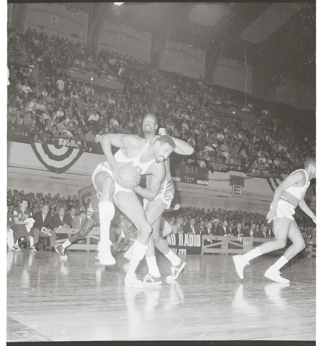 Framed Print : Wilt Chamberlain and Bill Russell Framed Print : Wilt Chamberlain and Bill Russell