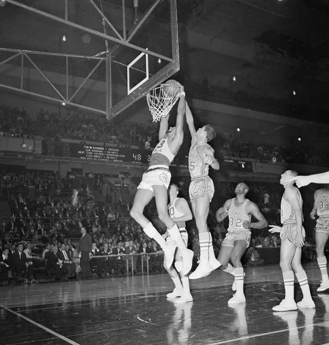 Framed Print : Wilt Chamberlain Scoring Basket Framed Print : Wilt Chamberlain Scoring Basket