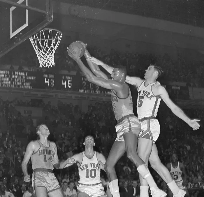 Framed Print : Wilt Chamberlain Snagging Rebound Framed Print : Wilt Chamberlain Snagging Rebound