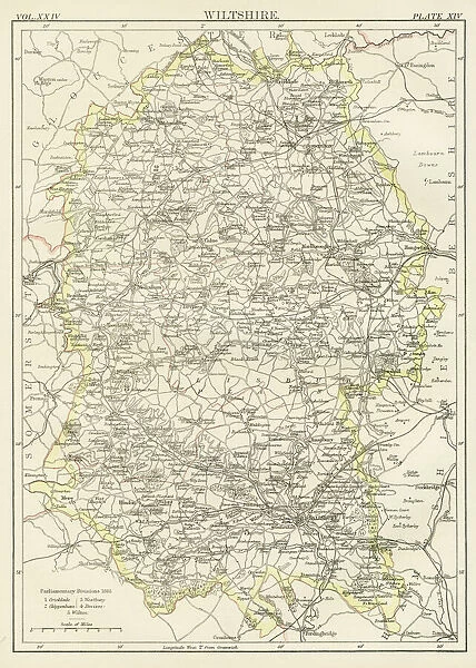 Wiltshire map 1885