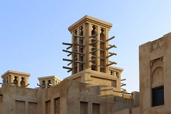 Wind towers, Souk Madinat, Jumeirah, Dubai, United Arab Emirates, Middle East