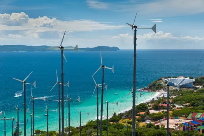 Framed Print : Wind turbine at Koh Lan, Pattaya, Thailand Framed Print : Wind turbine at Koh Lan, Pattaya, Thailand