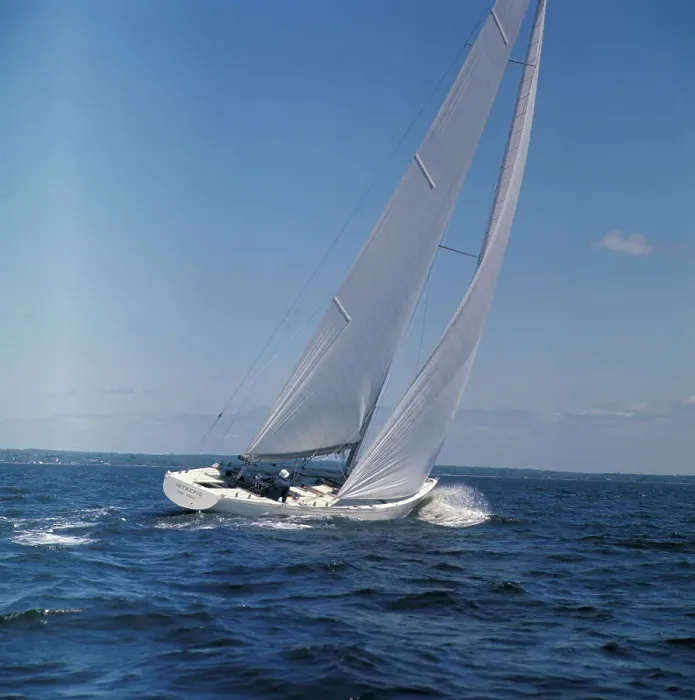 Framed Print : Windblown Sails of Yacht on Open Sea Framed Print : Windblown Sails of Yacht on Open Sea