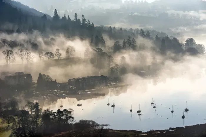 Framed Print : Windermere sunrise landscape. Cumbria. UK Framed Print : Windermere sunrise landscape. Cumbria. UK