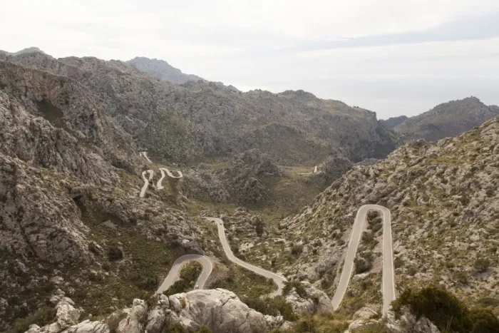 Framed Print : Winding road descending into Sa Calobra Framed Print : Winding road descending into Sa Calobra