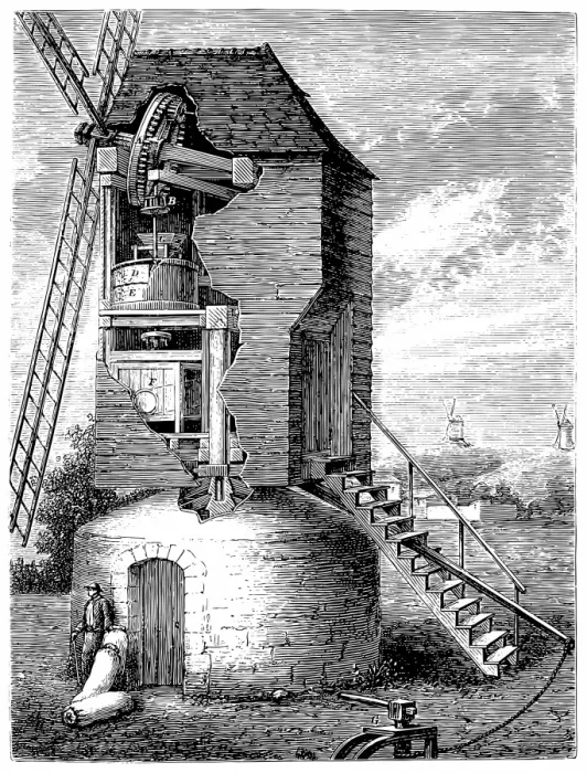 Framed Print : Windmill. Antique illustration of a Windmill Framed Print : Windmill. Antique illustration of a Windmill