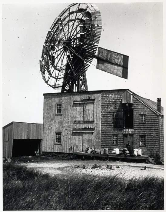 Framed Print : Windmill on Top of Old Factory