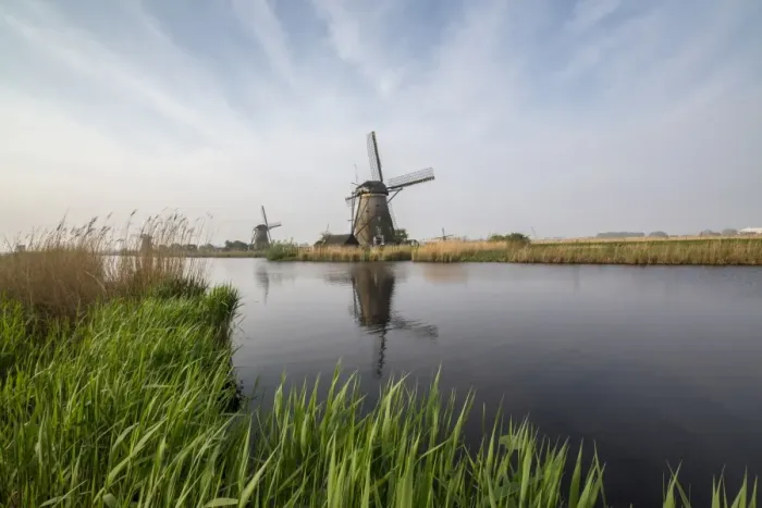 Framed Print : Windmill reflected in the canal Holland Framed Print : Windmill reflected in the canal Holland