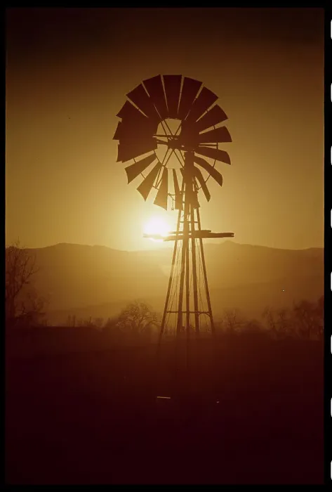 Framed Print : Windmill at Sunset in Denver, Colorado Framed Print : Windmill at Sunset in Denver, Colorado