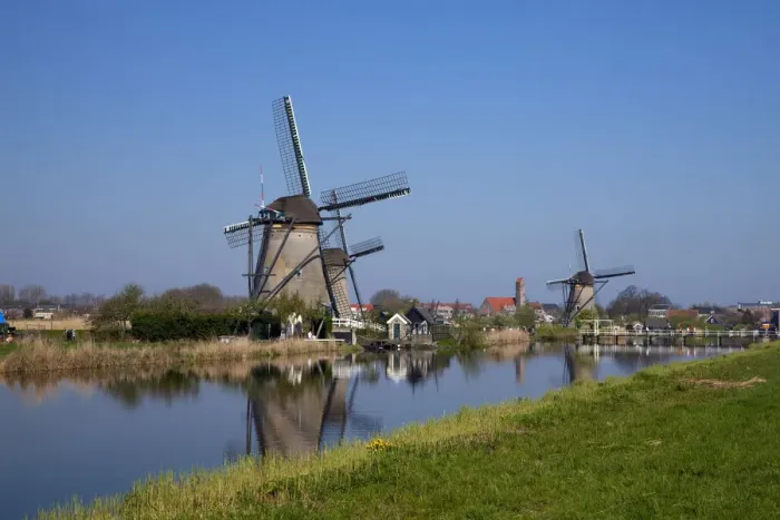 Framed Print : Windmills at Kinderdijk