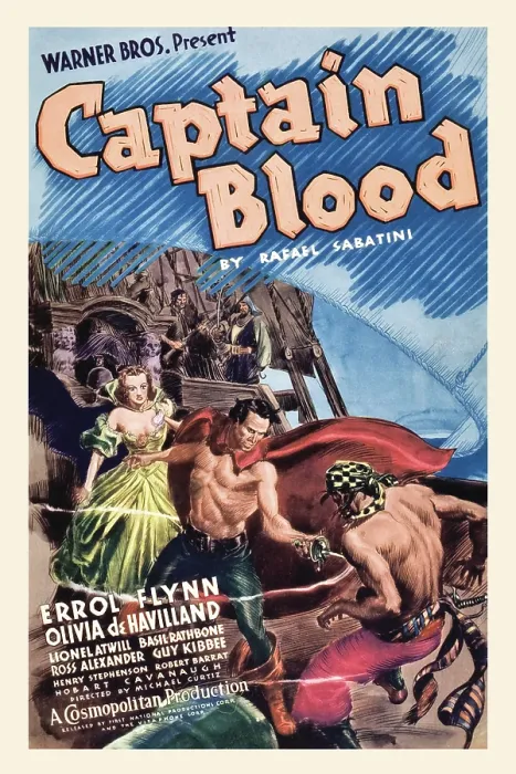 Framed Print : Window Card For Captain Blood Framed Print : Window Card For Captain Blood