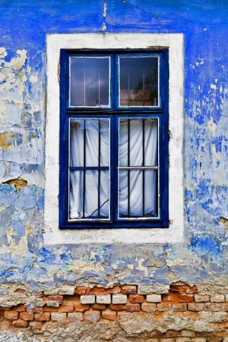 Framed Print : Window, facade with flaking paint, Krems, Lower Austria, Austria, Europe Framed Print : Window, facade with flaking paint, Krems, Lower Austria, Austria, Europe
