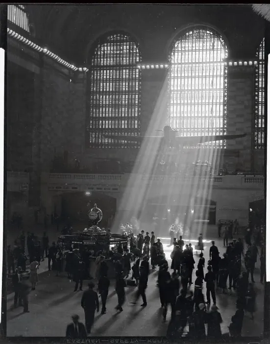 Framed Print : Window Light Shining on Commuters at Grand Central Station Framed Print : Window Light Shining on Commuters at Grand Central Station