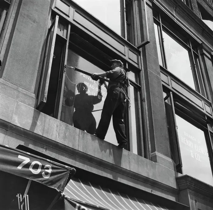Framed Print : Window Washer Framed Print : Window Washer