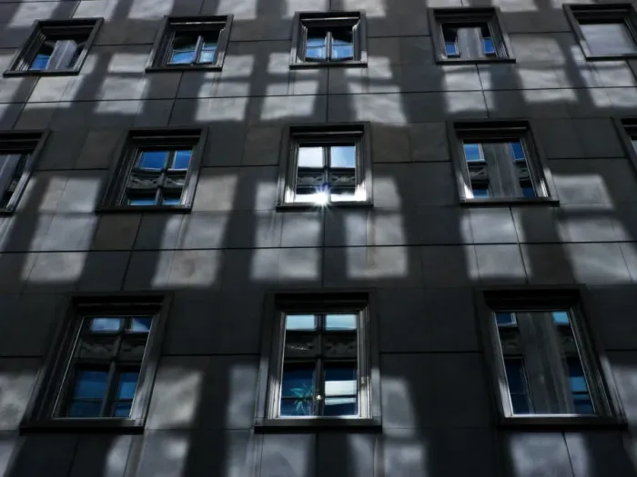 Framed Print : Windows. Reflection of windows facade of building full of windows Framed Print : Windows. Reflection of windows facade of building full of windows